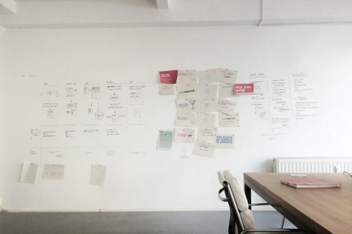 Enfas applied smart magnetic whiteboard surfaces in their office