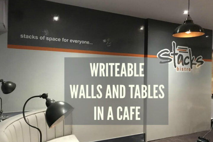 Smarter Surfaces writeable walls at Stacks Bistro