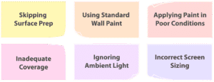 Common Mistakes to Avoid While Applying Projector Wall Paint for Outdoors