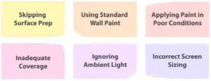 Common Mistakes to Avoid While Applying Projector Wall Paint for Outdoors