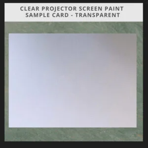 Clear projector screen paint sample A4 card