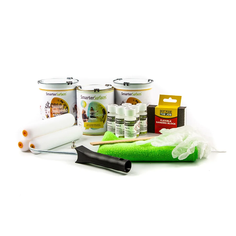 Magnetic whiteboard paint clear full kit