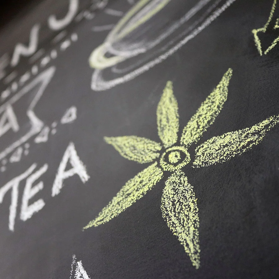 Restaurant menu on chalkboard paint wall blackboard paint