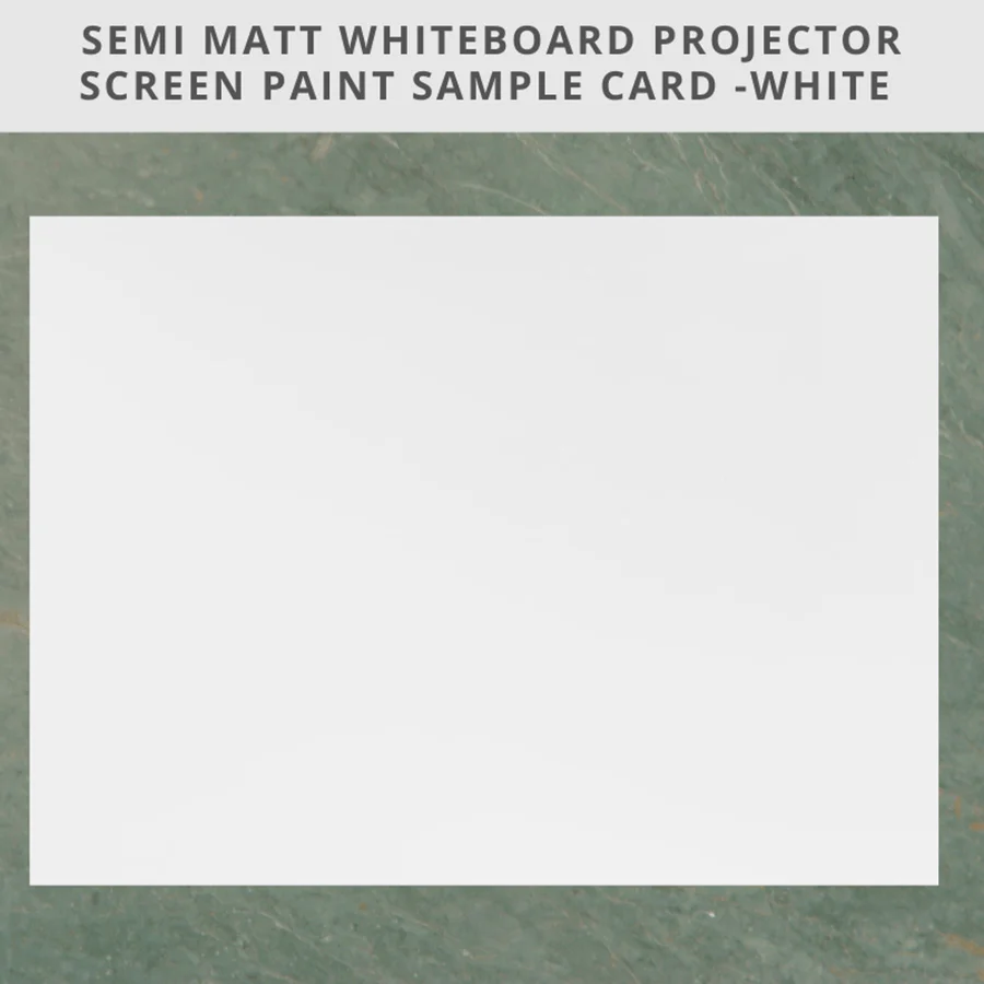 Semi matt whiteboard projector screen paint sample A4 card