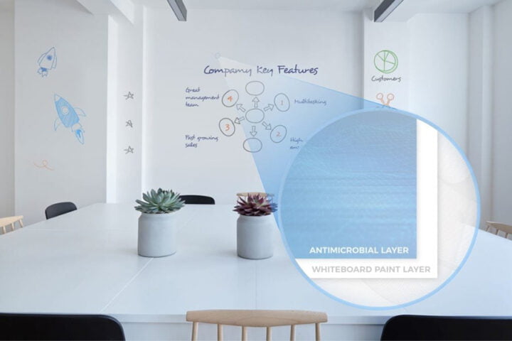 Smart antimicrobial whiteboard paint - whiteboards in hospitals