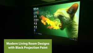 Modern Living Room Designs with Black Projection Paint