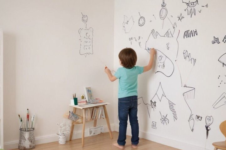 Whiteboard for home - in kid's room