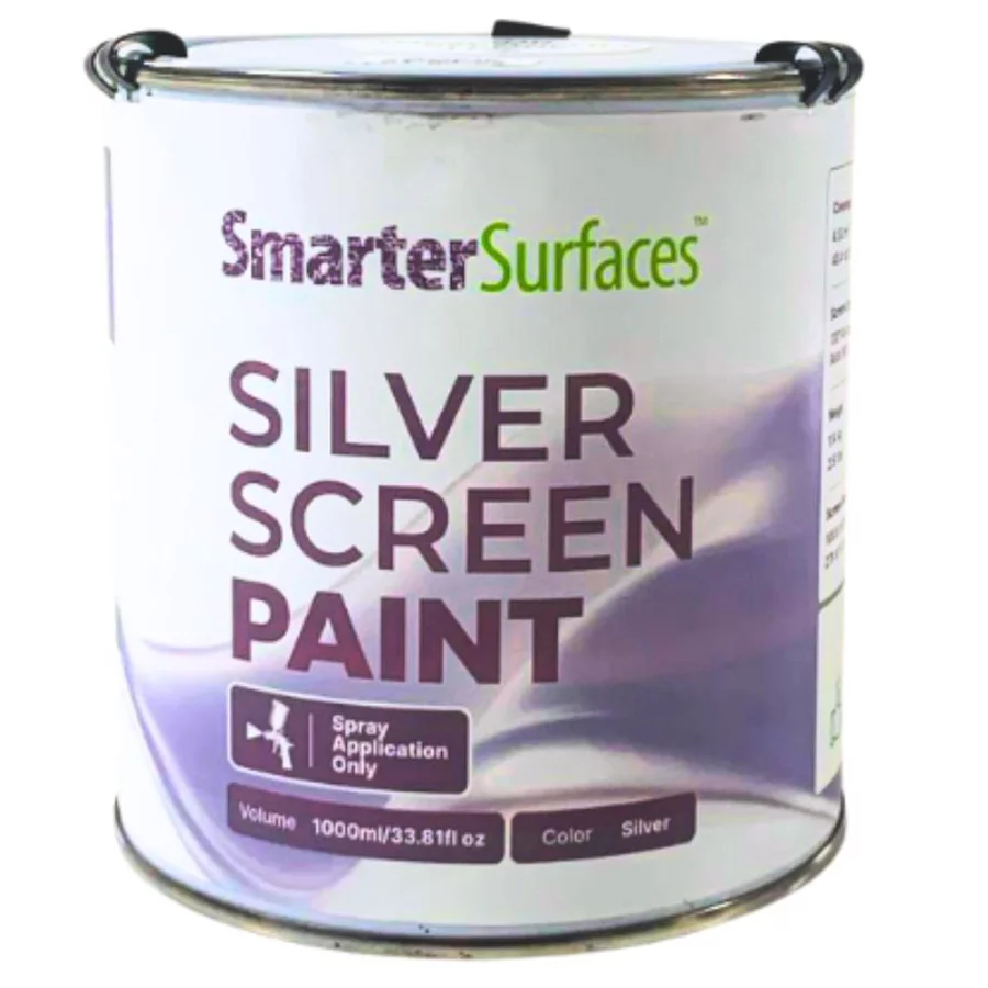 Silver Screen Paint from Smarter Surfaces is a 3D projection paint
