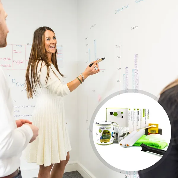 Magnetic whiteboard paint white